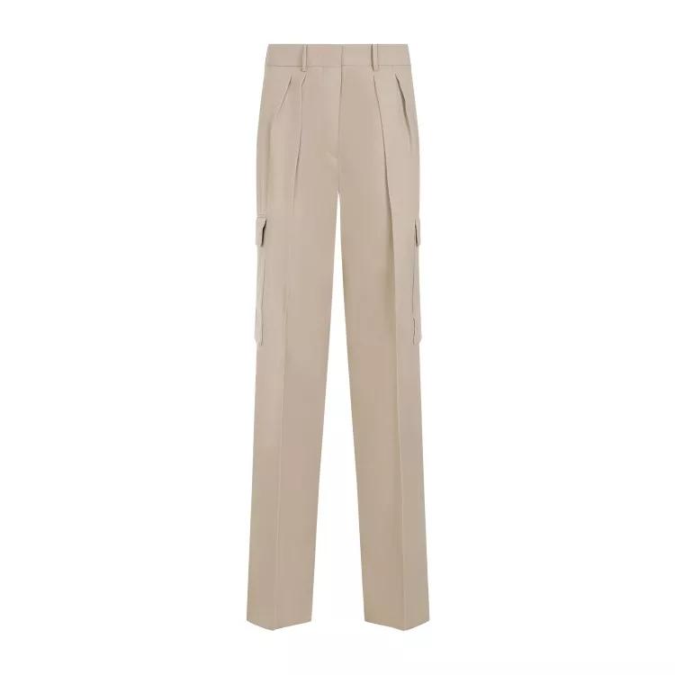 Sportmax - Jacopo Cargo Beige Viscose Pants - Größe 38 - brown