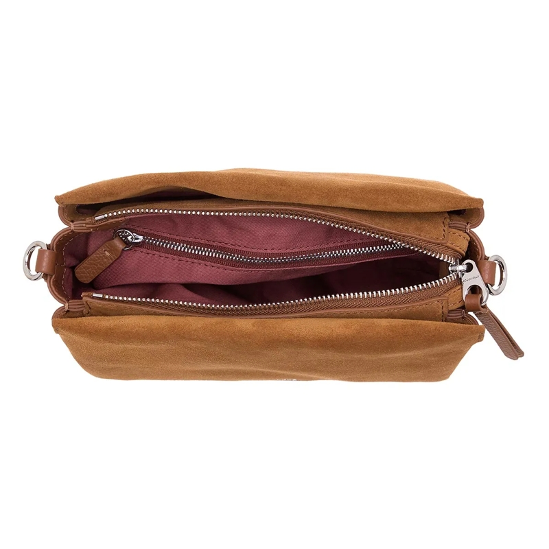 Coccinelle Crossbody Bag Boheme Suede Bimaterial Cognac/Cognac(Image 6)