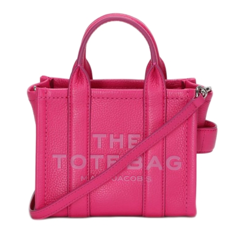 Marc Jacobs Draagtas Mini Leather Handbag With Logos Pink