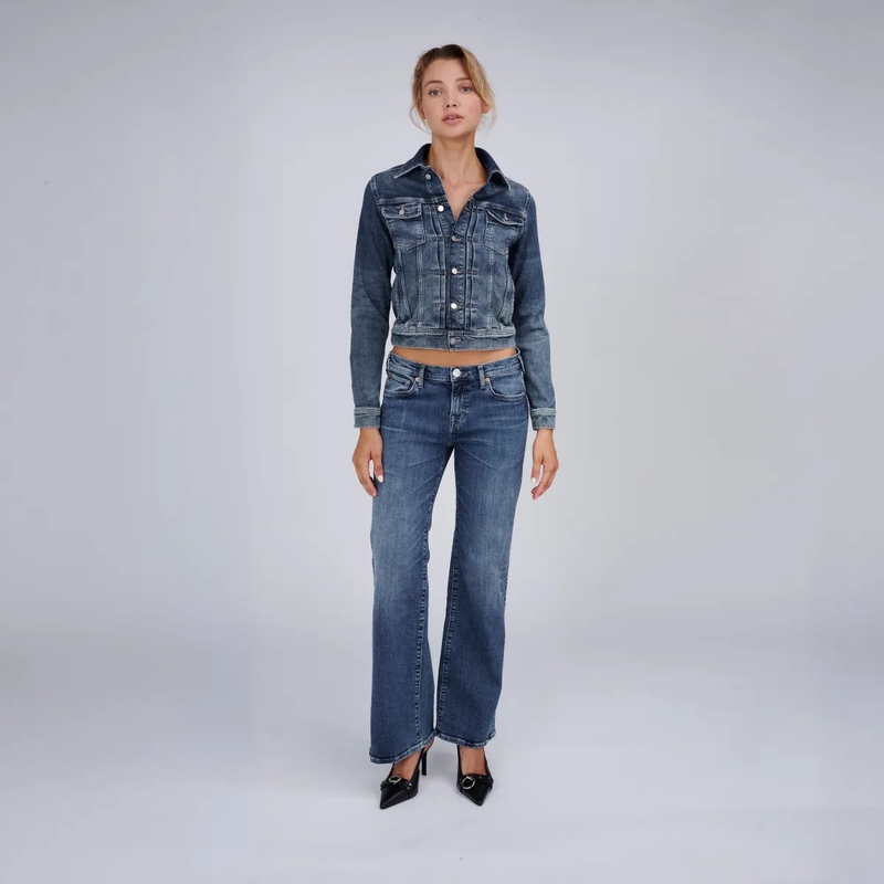 True Religion Bootcut-Jeans Jeans SOPHIE Bootcut- Ausgestelltes Bein- Gürte blau(Image 2)