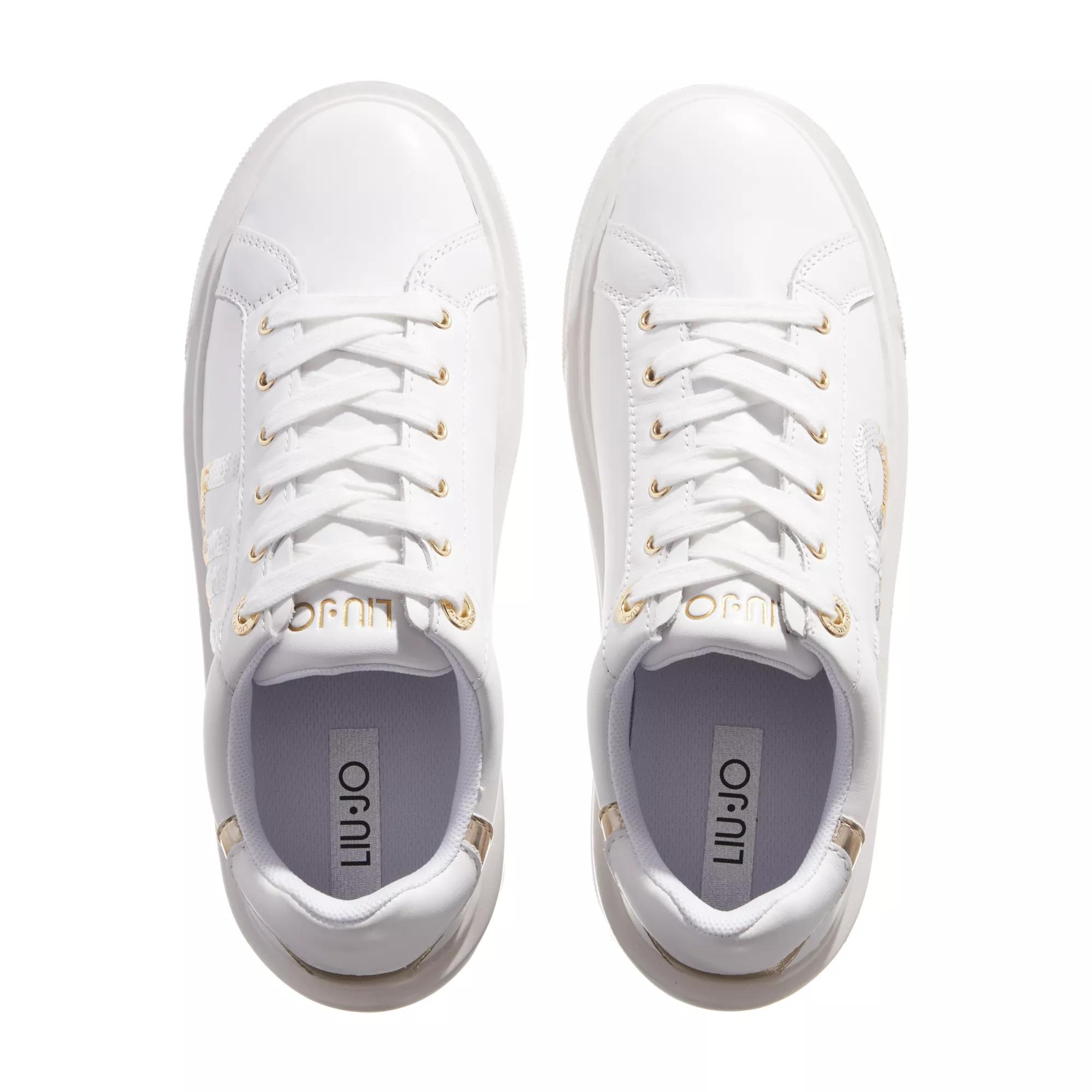 LIU JO Kylie 22 Sneaker Calf Leather Sequins White scarpa da