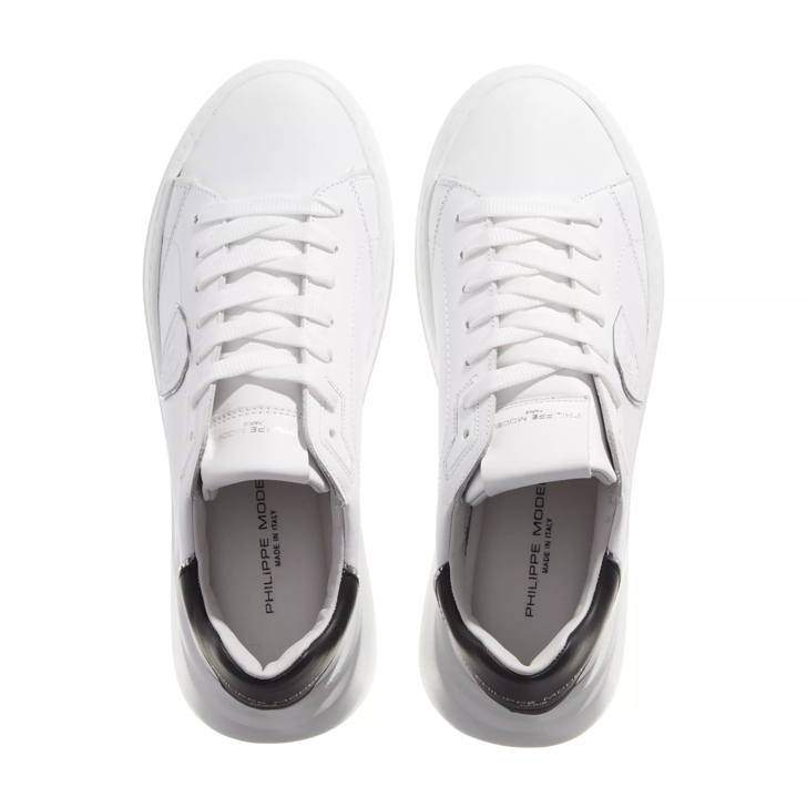 Philippe Model Tres Temple Low Woman Veau Blanc Noir Platform Sneaker