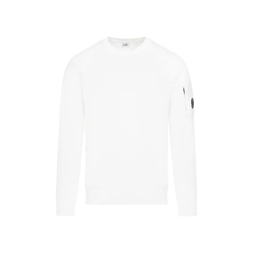 CP Company Sea Island Gauze White Cotton Sweater White 