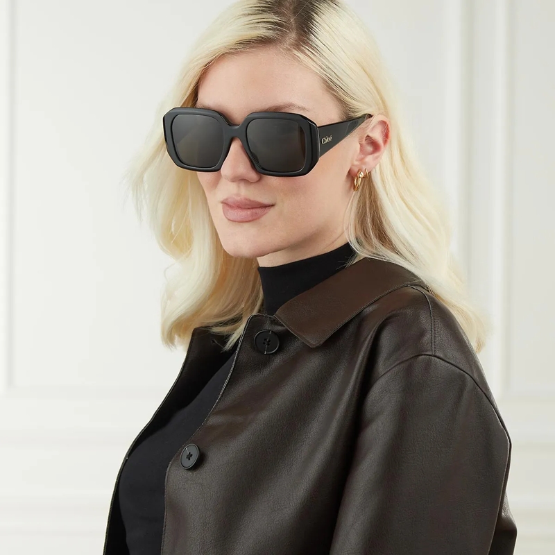 Chloé Sonnenbrille CH0300S-001 Black-Black-Blue (Image 2)