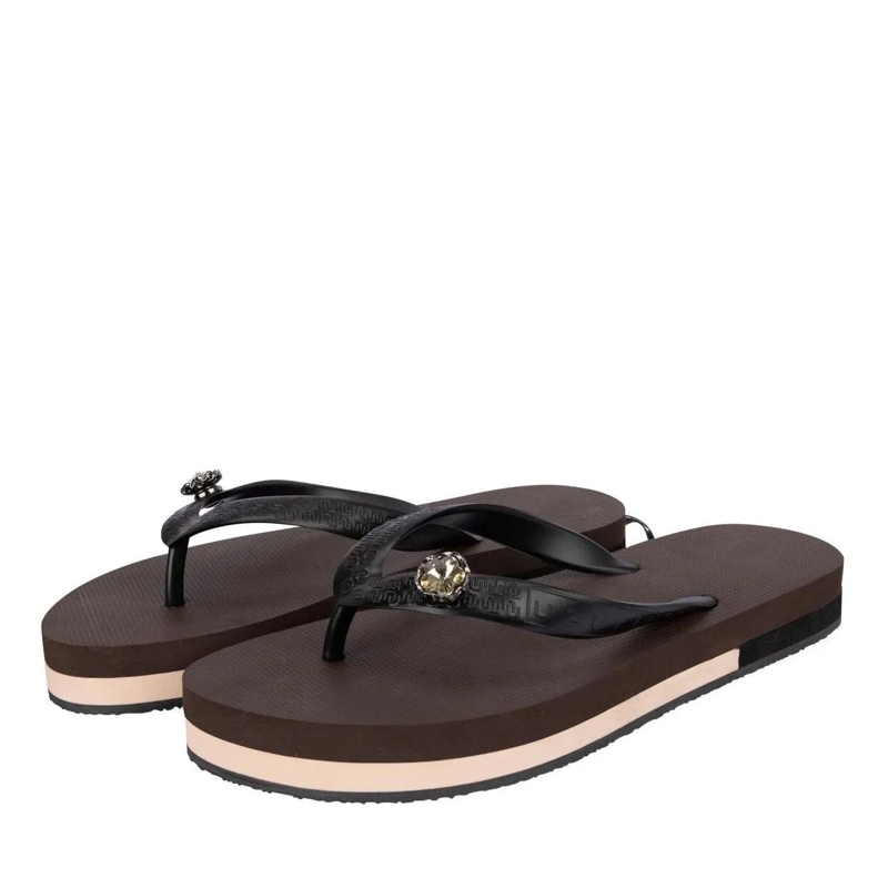 UZURII Flip Flops Zehentrenner Mondriaan Switch Mid Heel mocca(Image 2)