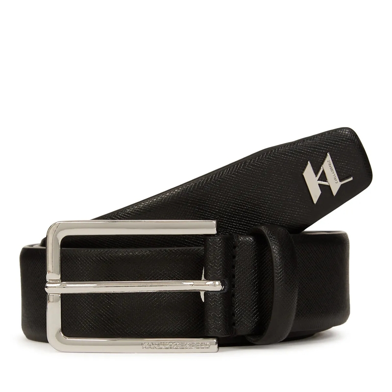 Karl Lagerfeld Gürtel K/MONOGRAM LEDERGÜRTEL schwarz