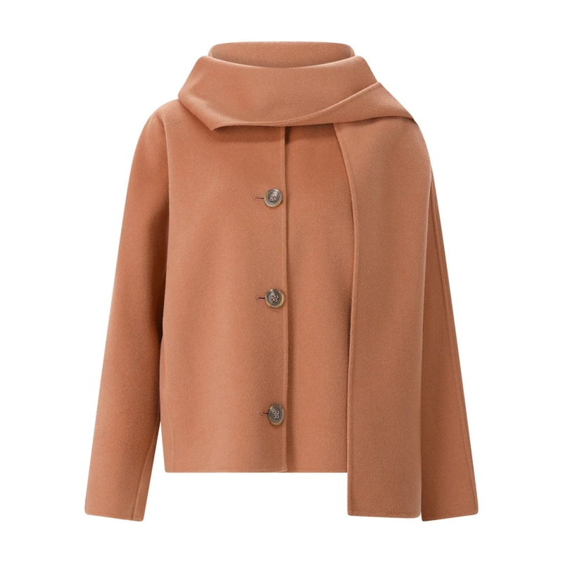 Luisa Cerano Blazer Doubleface-Jacke mit Schal brick