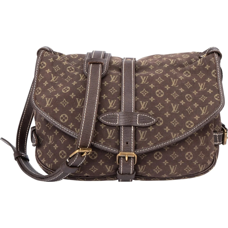 Louis Vuitton Schultertasche Louis Vuitton Mini Lin Monogram Saunur 30 Crossbod mehrfarbig