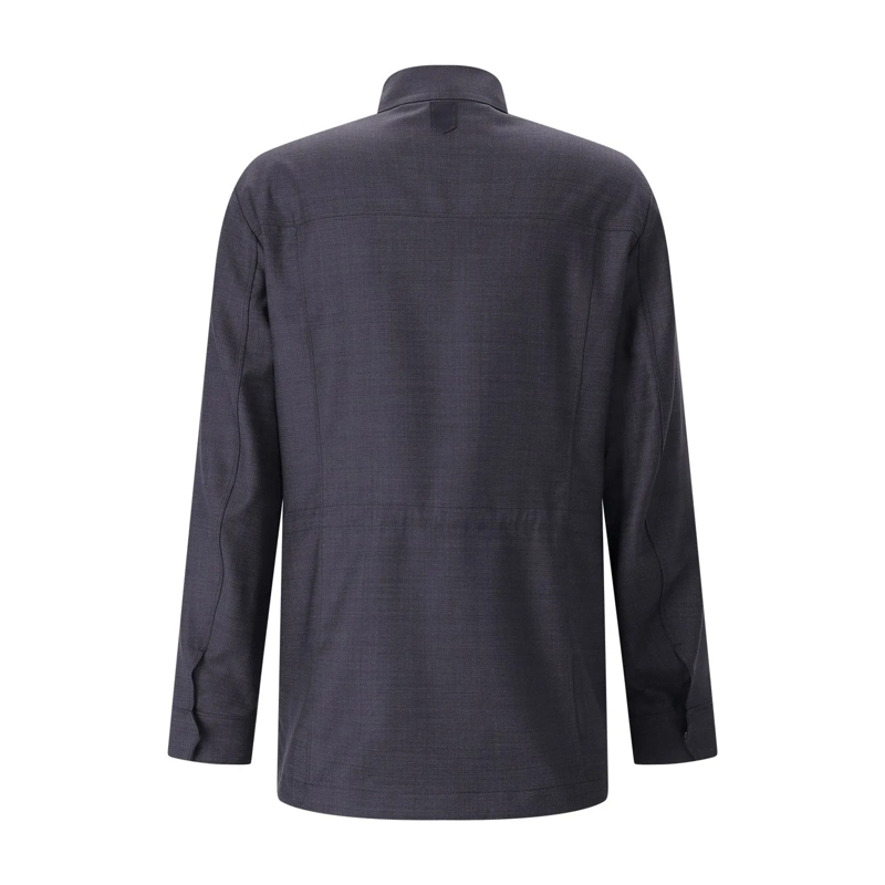 Canali Übergangsjacke Jacke aus Wolle blau(Image 2)