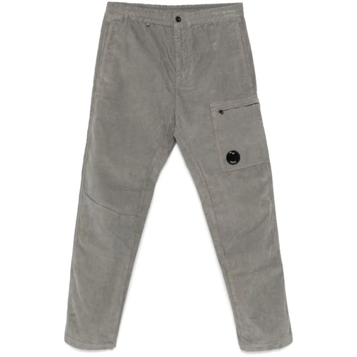 CP Company Lens-Detail Corduroy Trousers Grey 