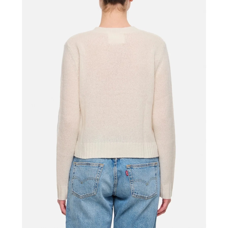 Lisa Yang Pullover Relaxed Fit Crew-Neck Knit Jumper With Subtle Ribb Neutrals (Image 3)