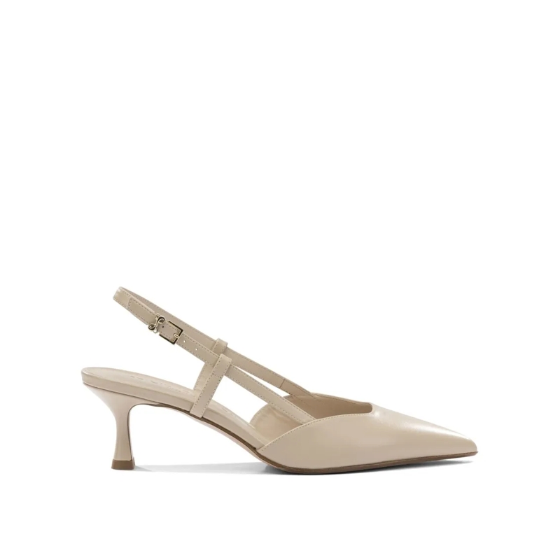 Sergio Levantesi Pumps Pointed Toe Heeled Pumps With Slingback Strap And  Neutrals