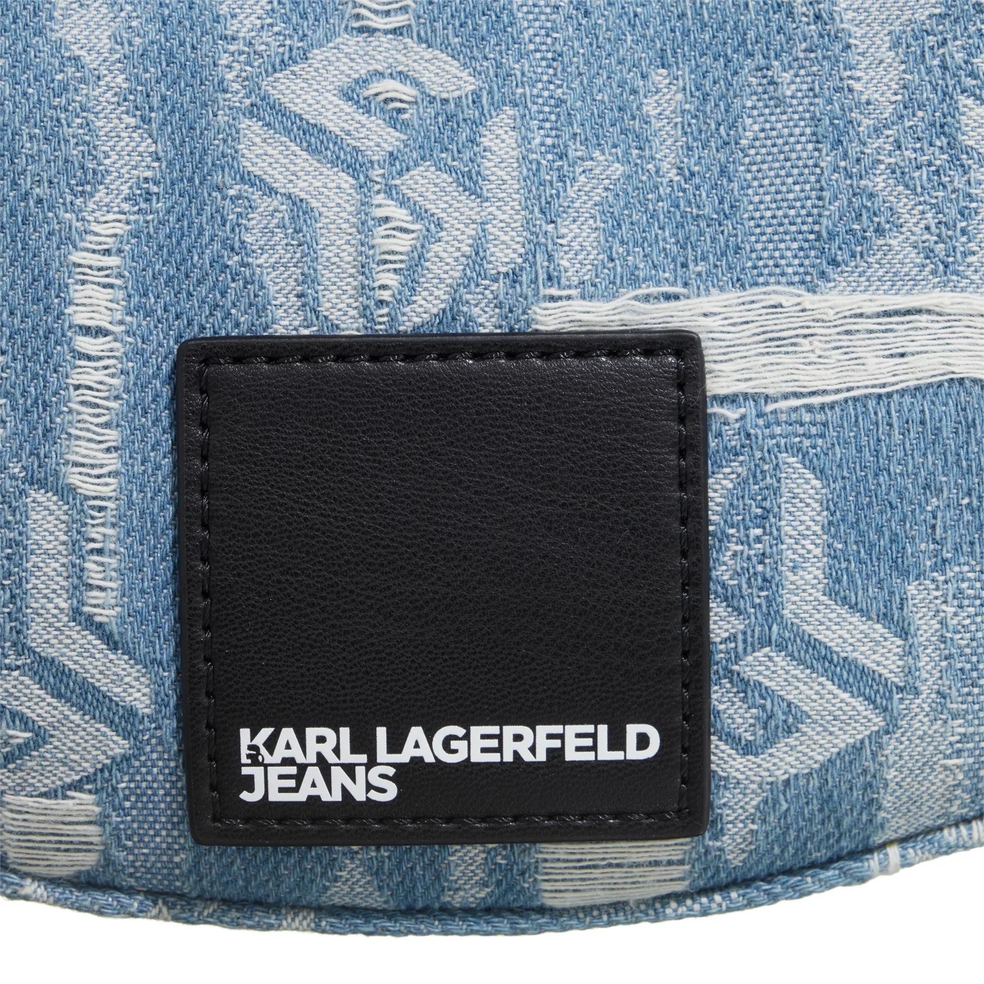 Karl Lagerfeld Jeans Hobo bags Dnm Jacquard Sm Halfmoon Shb in blauw