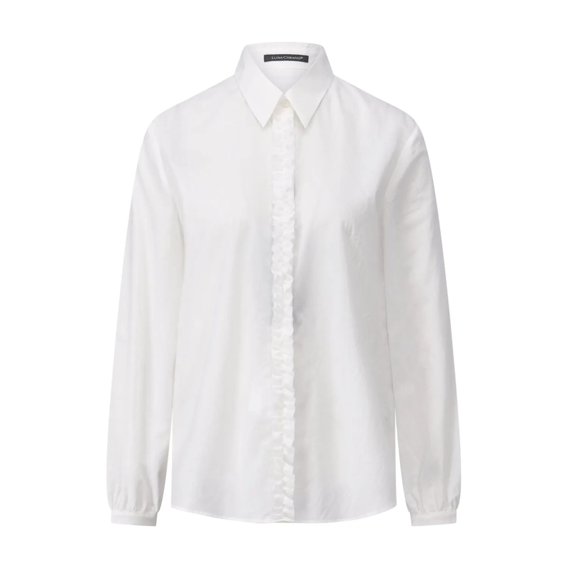 Luisa Cerano Bluse Bluse aus Baumwolle Weiß