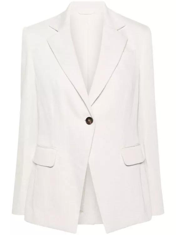 Brunello Cucinelli - Single-Breasted Blazer - Größe 44 - white