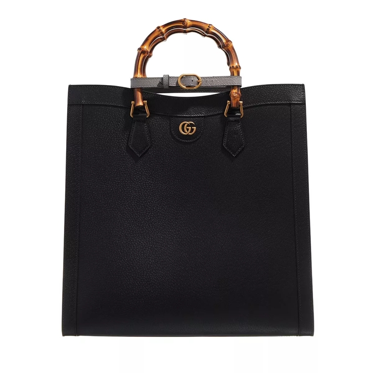 Gucci Large Diana Shopper Black Dark Grey Tote