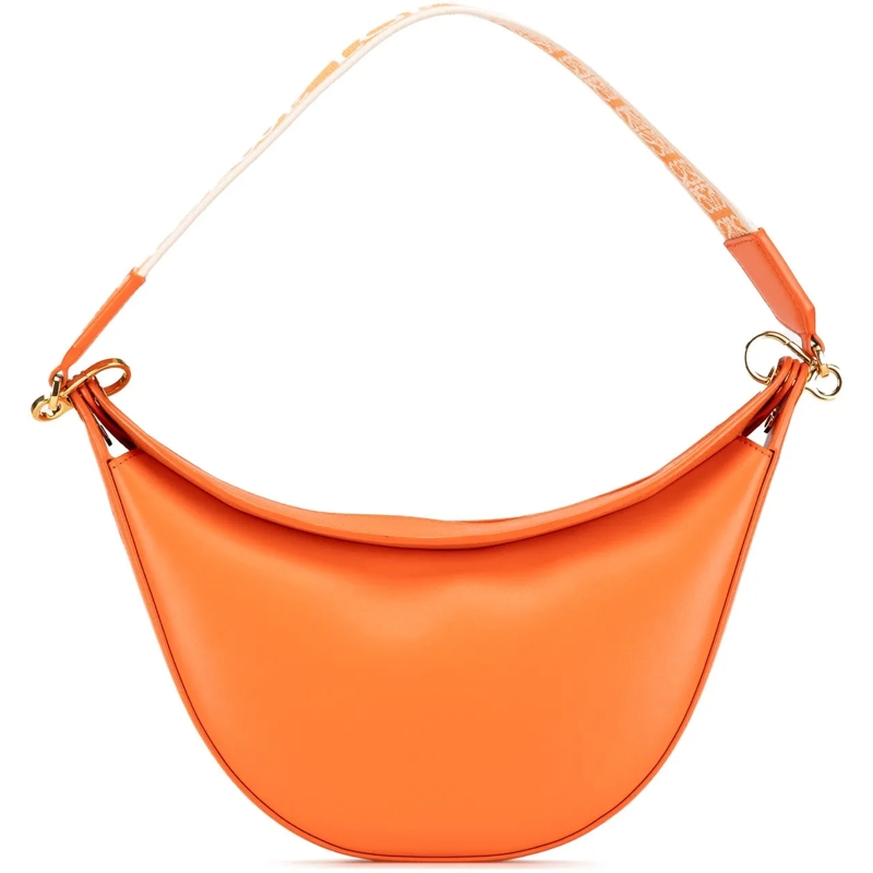 Loewe Schultertasche Small Leather Luna Hobo orange