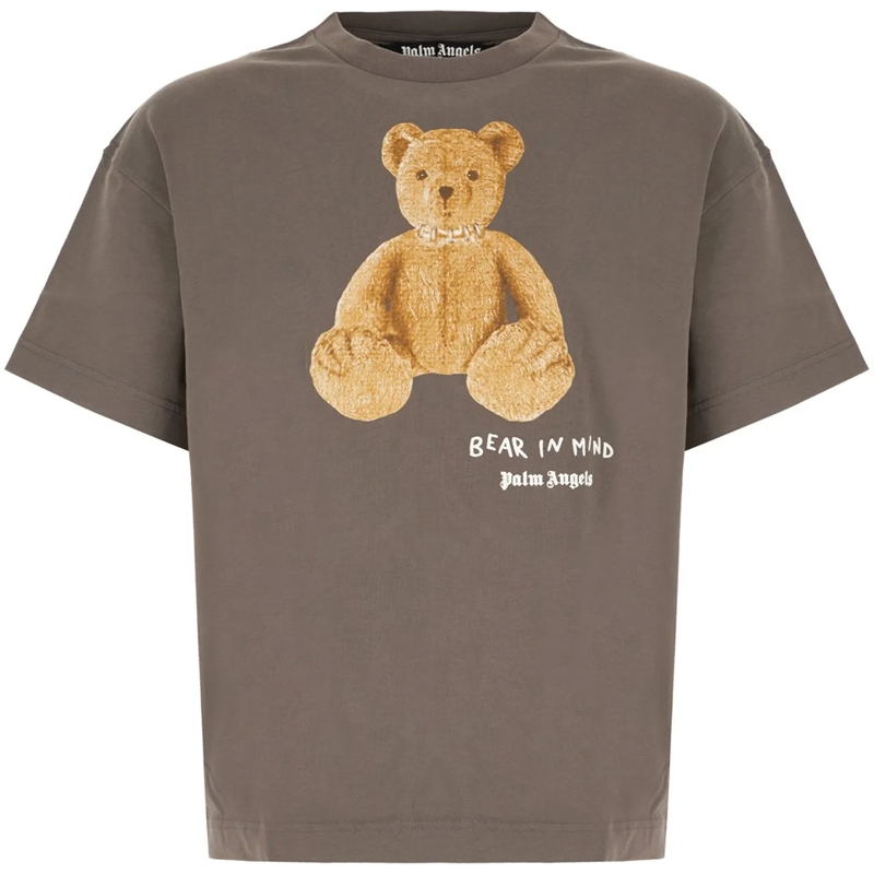 Palm Angels T-shirt Palm Angels Dove grey cotton t-shirt braun