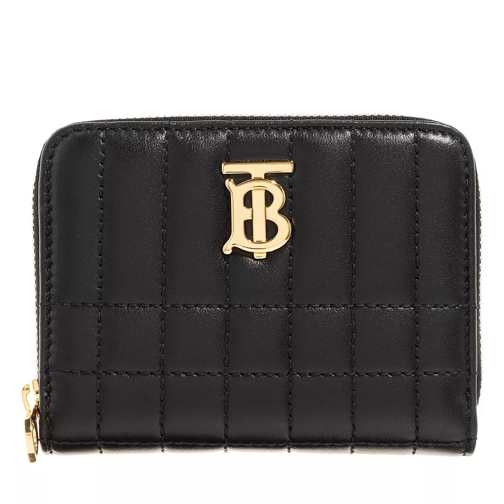Burberry Lola Zip Wallet Black Light Gold Portemonnaie mit Zip-Around-Reißverschluss