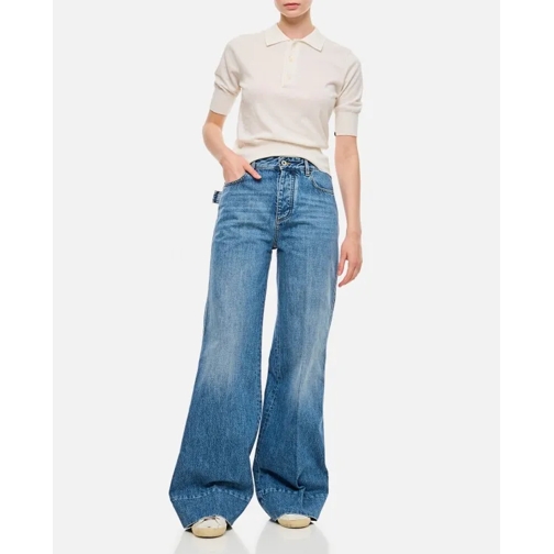 Bottega Veneta Palazzo Denim Pants Blue 