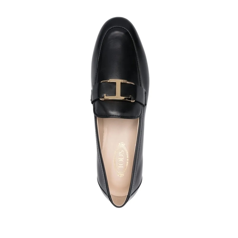 Tod's Ballerinas T-Logo Leather Loafers Black(Image 13)