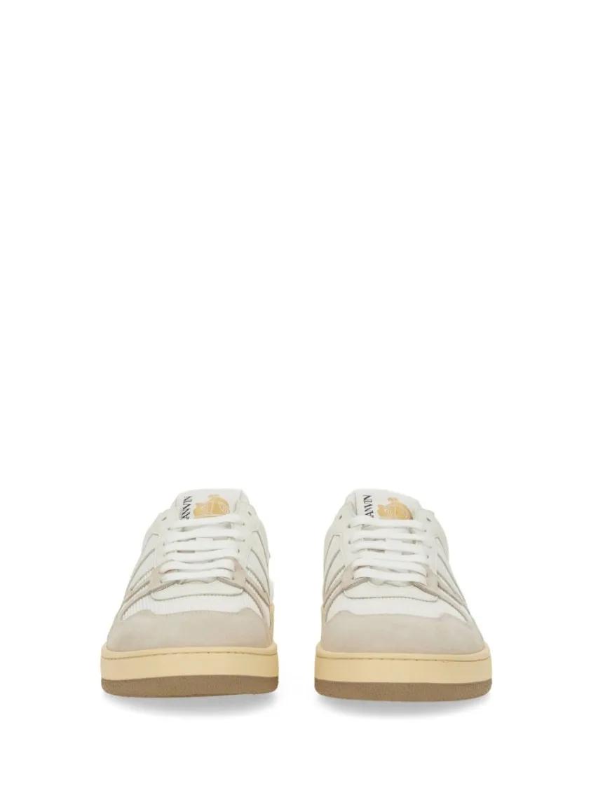 Thumbnail - Lanvin Low-Top Sneaker - Clay Sneakers With Textured Upper - Gr. 38 (EU) - in Weiß - für Damen