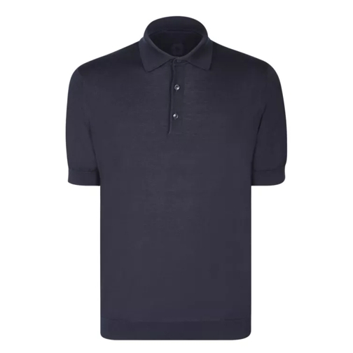 Lardini Cotton Polo Shirt Blue 