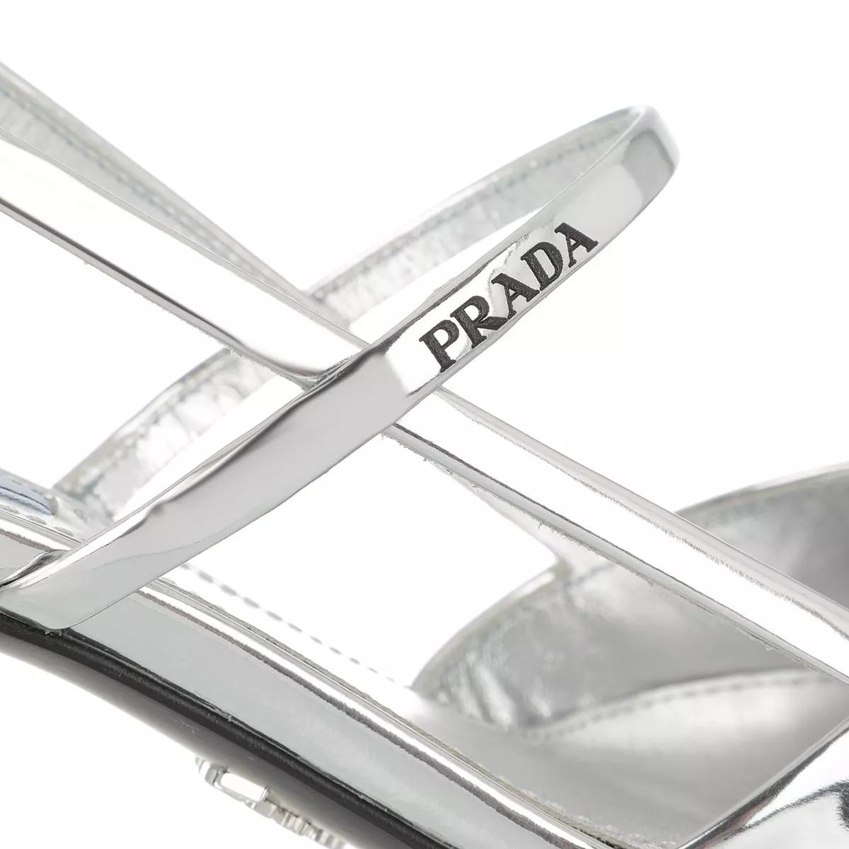 Prada Pumps & high heels High Slingbacks Leather in zilver