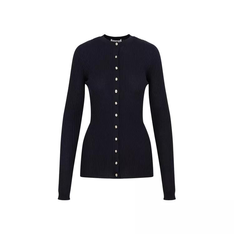 Jil Sander - Midnight Blue Wool And Silk Cardigan - Größe 36 - blue