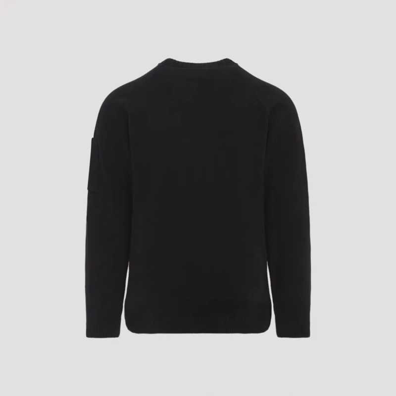CP Company Trui Relaxed Fit Black Cotton Sweater Black