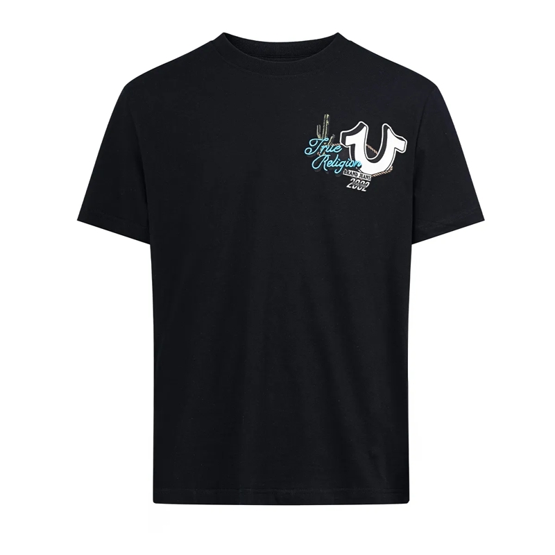 True Religion T-Shirt T-Shirt WILD WEST- Baumwollshirt- Western-inspi schwarz