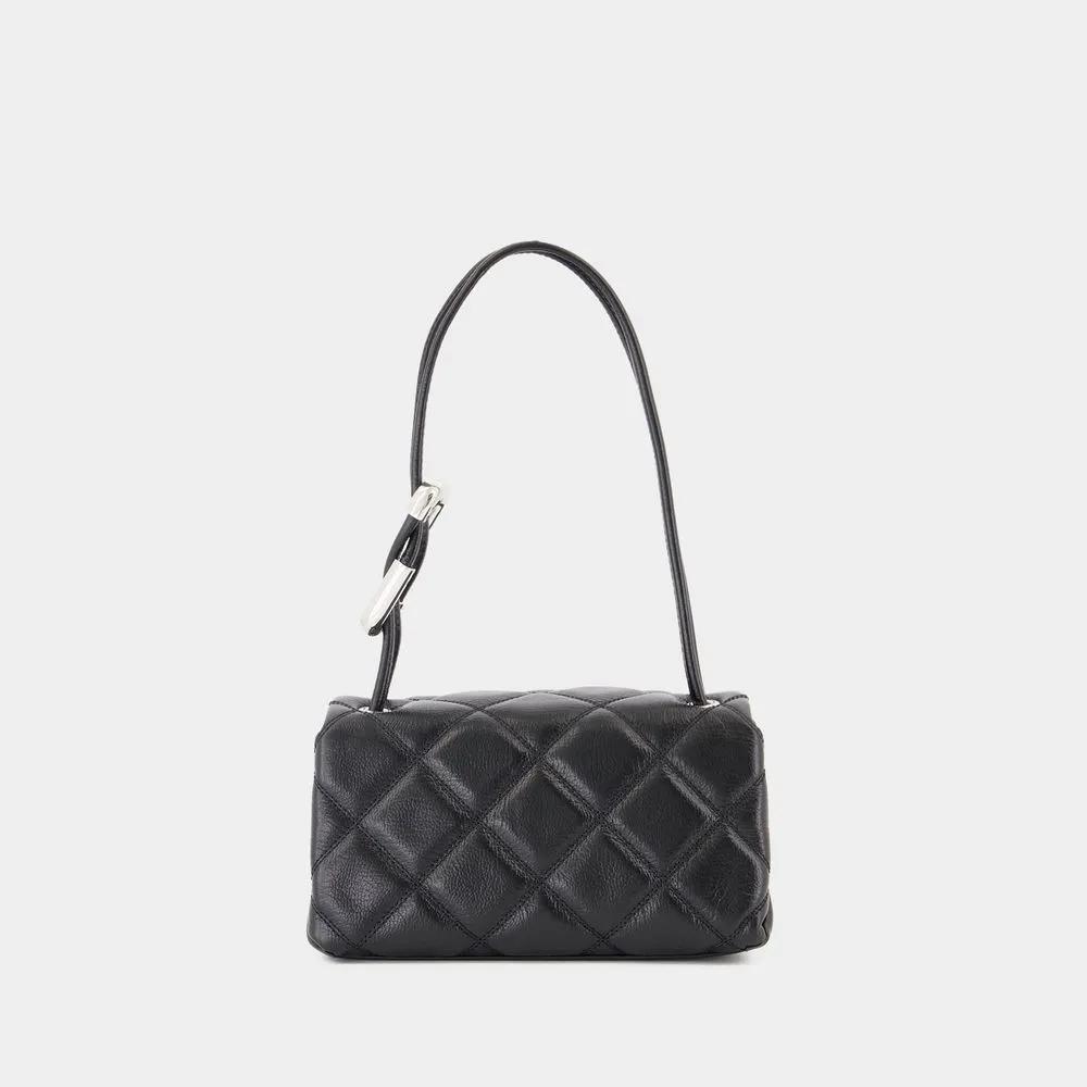 Marc Jacobs Hobo bags The Mini Dual Chain Shoulder Bag Leather Black in grijs