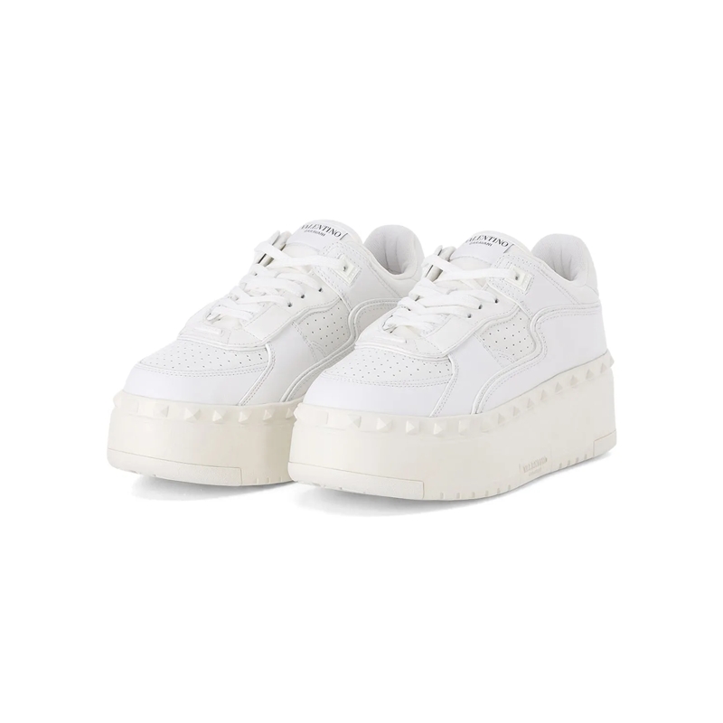 Valentino Garavani Schnürschuhe Plateau-Sneaker Freedots XL weiß