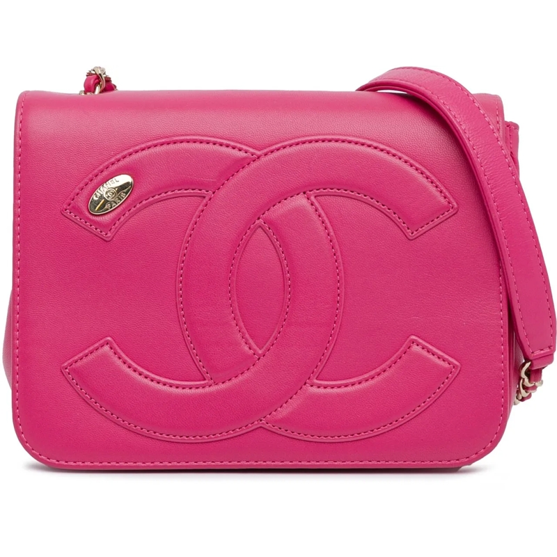 Chanel Schultertasche Lambskin CC Mania Flap rose