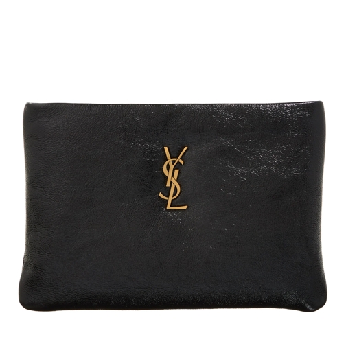 Saint Laurent Calypso Clutch Nero Aftonväska med spänne