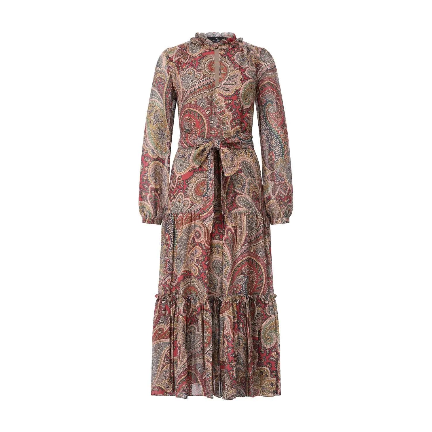 Etro - Maxikleid mit Paisley-Muster - Größe 42 - bunt