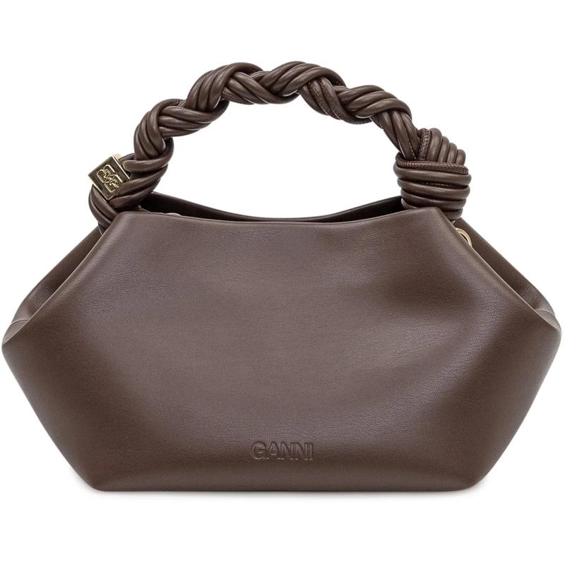 GANNI Tote Bou Mini Bag con Manico Intrecciato braun(Image 4)