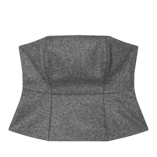 Luisa Cerano Flanell-Corsage dark grey melange Top