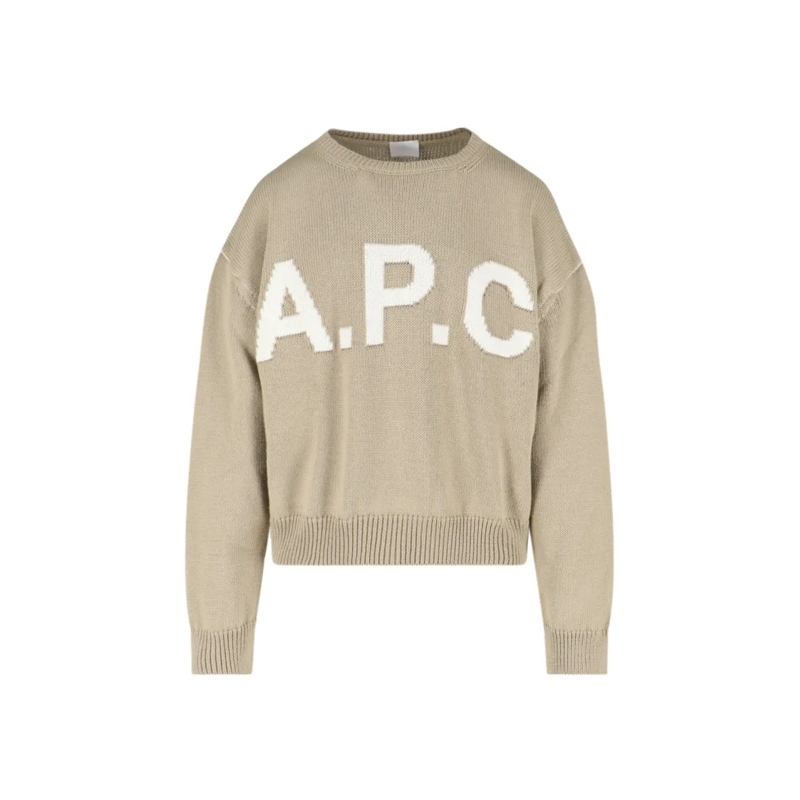 A.P.C. Trui Logo Sweater – Beige Neutrals
