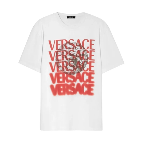 Versace T-shirts White Logo-Print T-Shirt White