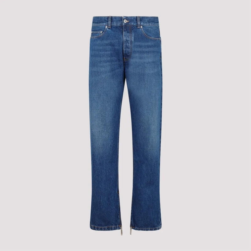 Off-White Jeans Skate Medium Blue Cotton Jeans Blue