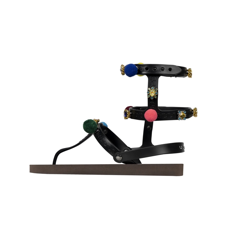 UZURII Flip Flops Zehentrenner Mondriaan Colorful Black mocca