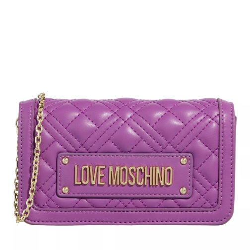 Love Moschino Slg Quilted Viola Portefeuille sur chaîne
