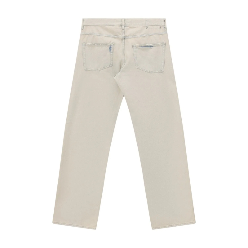 Golden Goose Jeans Skate Straight Leg Distressed Jeans Neutrals(Image 5)