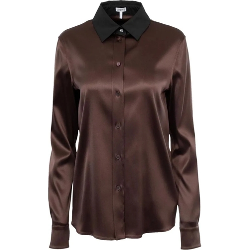 Loewe Blusen Loewe Silk Shirt schwarz