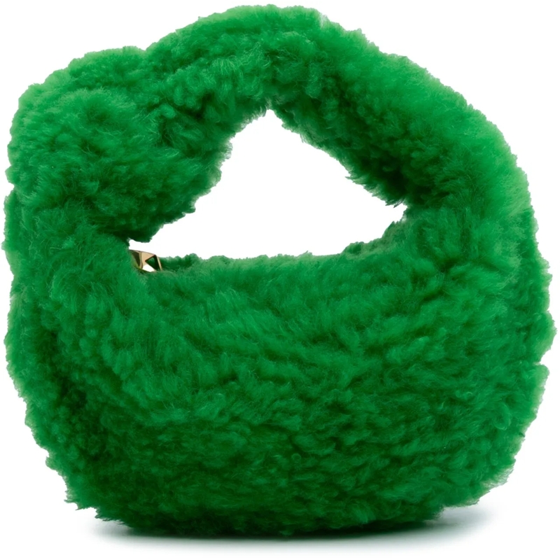 Bottega Veneta Schultertasche Mini Shearling Jodie grün