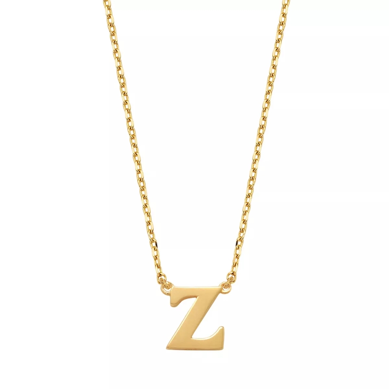 Isabel Bernard Collier moyen Le Marais Chloé 14 Karat Initial Necklace Letter Z Gold
