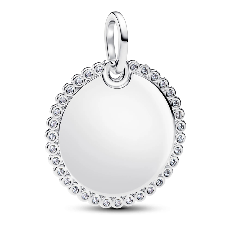 Pandora Anhänger Runder Anhänger Sterling Silber