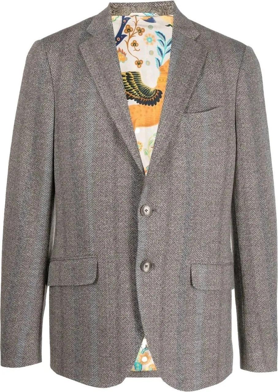 Thumbnail - Etro - giacca jersey morbida regular lightgray - Größe 50 - grau