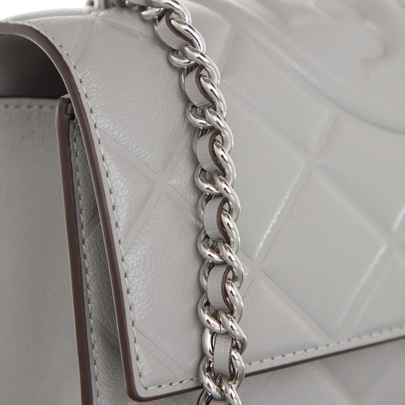 Tory Burch Sac à bandoulière Fleming Small Convertible Shoulder Bag Gray(Image 4)